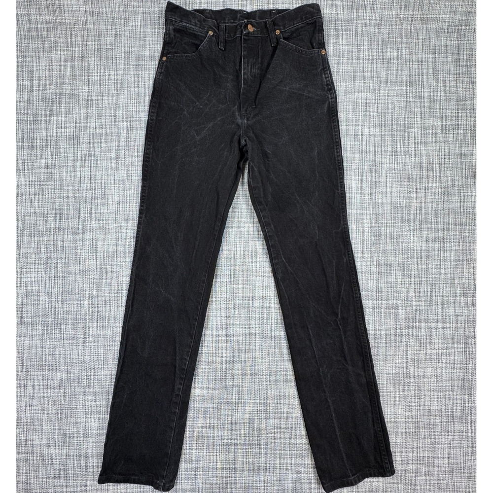 Wrangler 936 Cowboy Cut Jeans Mens 31x36 Black Slim Fit Cotton Denim Western